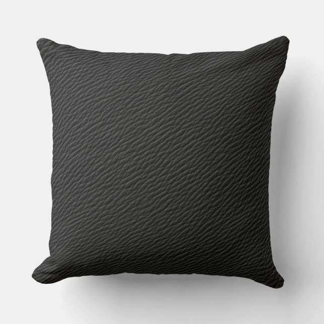 Leather Look Throw Pillow (Front)
