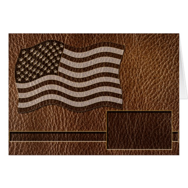 Leather-Look USA Flag (Front Horizontal)