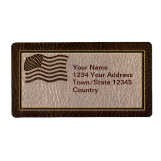 Leather-Look USA Flag Dark