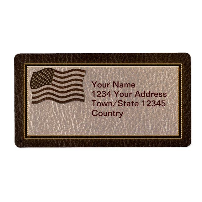 Leather-Look USA Flag Dark (Front)