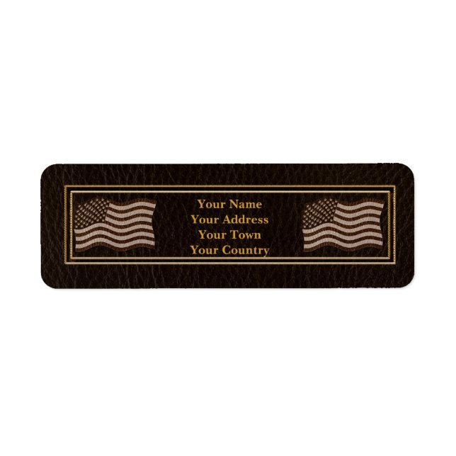 Leather-Look USA Flag Dark (Front)