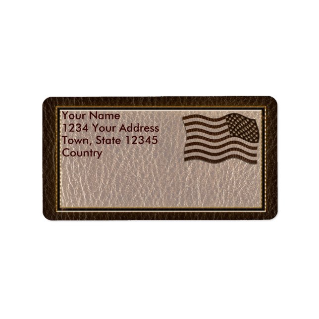 Leather-Look USA Flag Dark Label (Front)