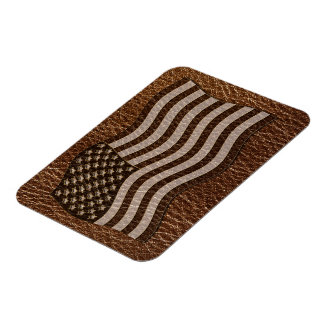 Leather-Look USA Flag Magnet