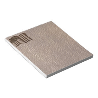 Leather-Look USA Flag Notepad