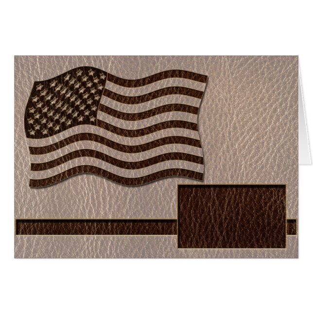 Leather-Look USA Flag Soft (Front Horizontal)
