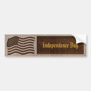 Leather-Look USA Flag Soft Bumper Sticker