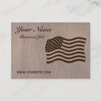 Leather-Look USA Flag Soft Business Card