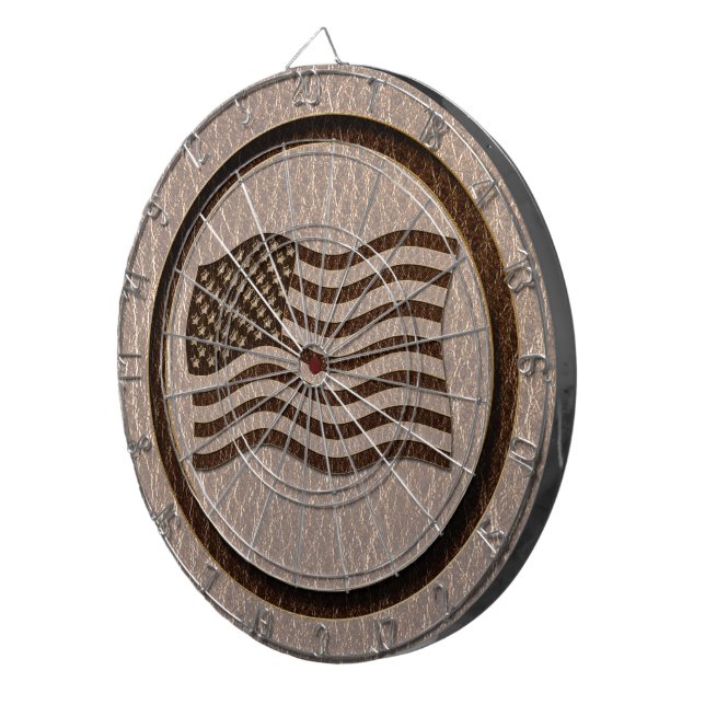 Leather-Look USA Flag Soft Dartboard (Front Right)