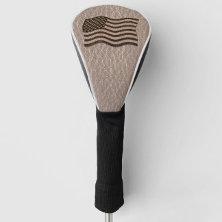 Leather-Look USA Flag Soft Golf Head Cover