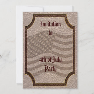 Leather-Look USA Flag Soft Invitation