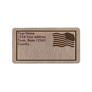 Leather-Look USA Flag Soft Label