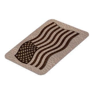 Leather-Look USA Flag Soft Magnet