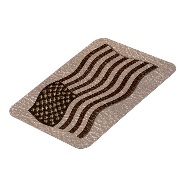 Leather-Look USA Flag Soft Magnet (Left Side)