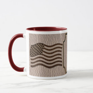 Leather-Look USA Flag Soft Mug