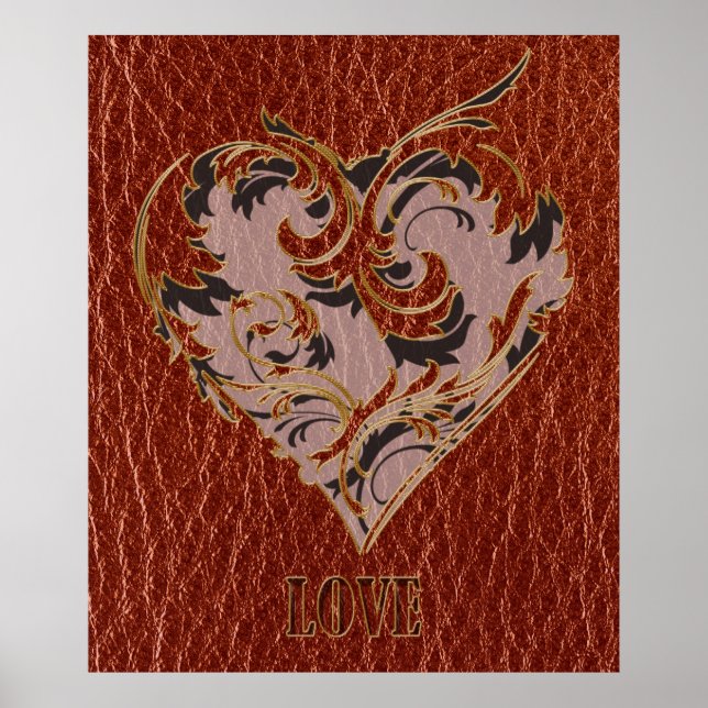 Leather-Look Valentine Soft Poster (Front)