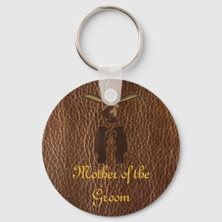 Leather-Look Wedding Key Ring