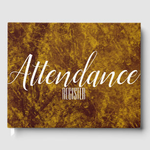 Leather marble look faux Attendance Register Guest Book