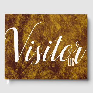 Leather marble look faux Visitor Log manuel Guest Book