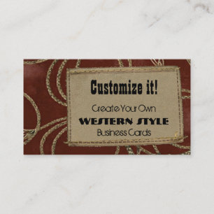 Leather Patch & Rope Business Card