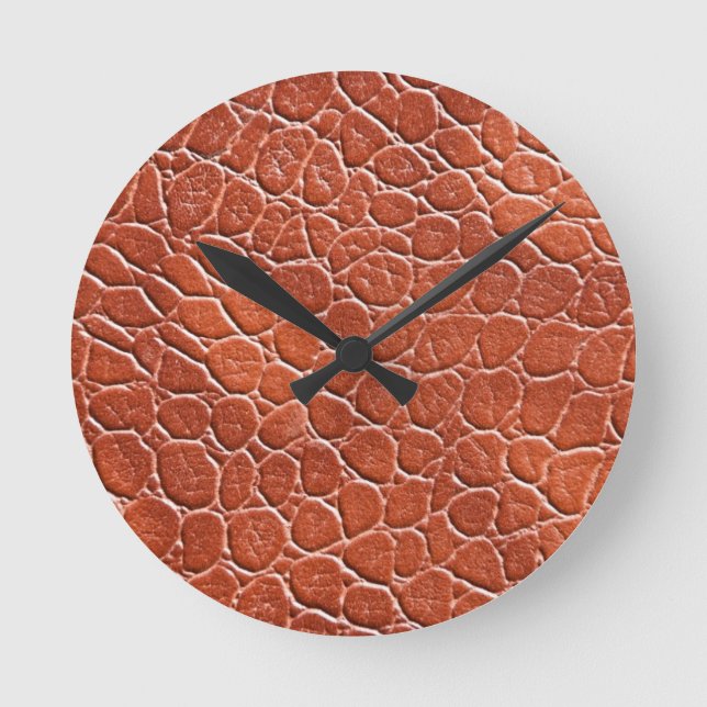 Leather Pattern Round Clock (Front)