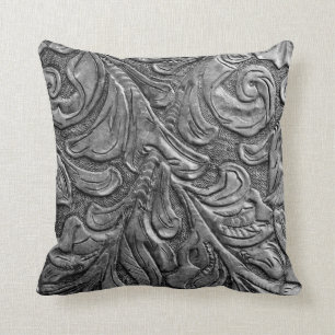Leather Pattern Western Wedding Cushion