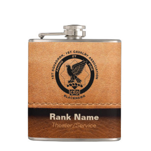 Leather Personalised Cav Flask