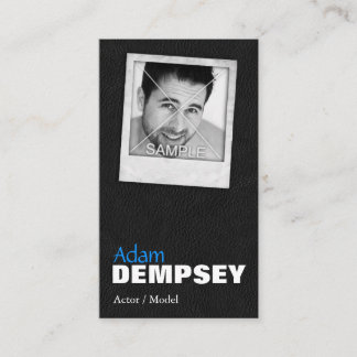 Leather Photo Actor Model Business Cards