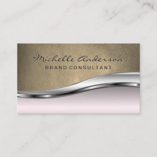 Leather Pink Metallic Background Business Card