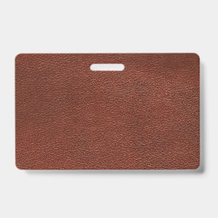 Leather Plastic Badge - Horizontal ID Badge