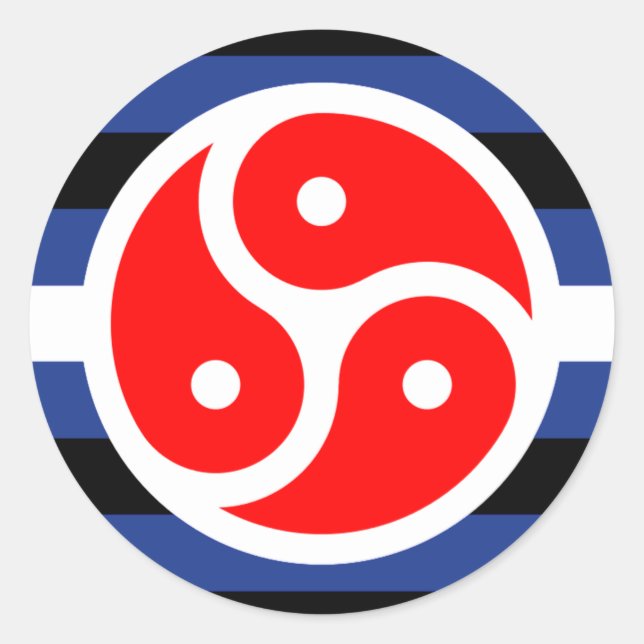 Leather Practice Pride Flag Classic Round Sticker (Front)