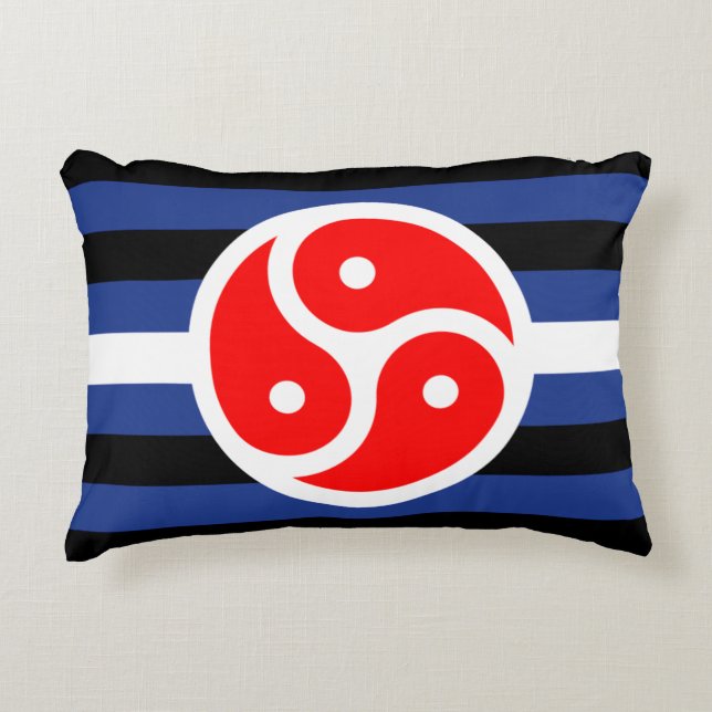 Leather Practice Pride Flag Decorative Cushion (Front)