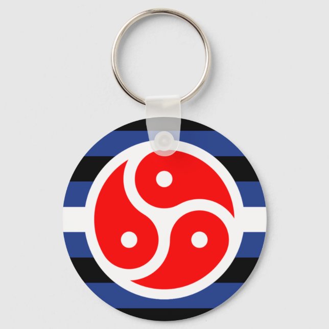 Leather Practice Pride Flag Key Ring (Front)