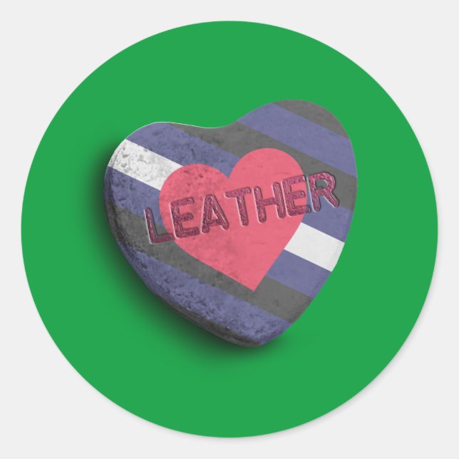 LEATHER PRIDE CANDY CLASSIC ROUND STICKER (Front)