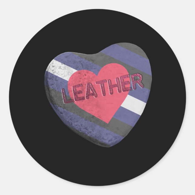 LEATHER PRIDE CANDY CLASSIC ROUND STICKER (Front)