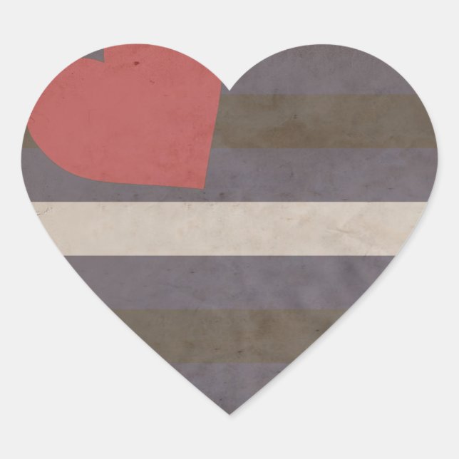 LEATHER PRIDE COLORS HEART STICKER (Front)
