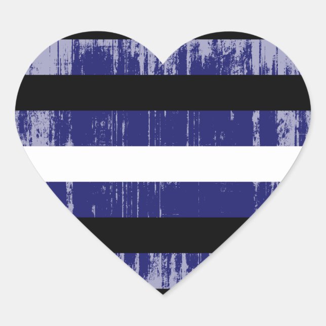 LEATHER PRIDE distressed Heart Sticker (Front)