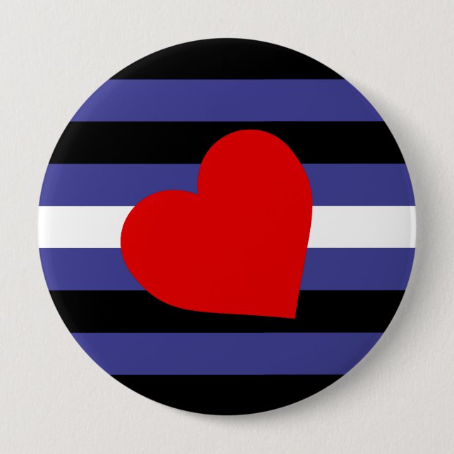Leather Pride Flag 10 Cm Round Badge (Front)