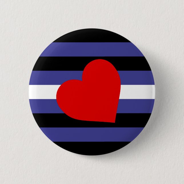 Leather Pride Flag 6 Cm Round Badge (Front)
