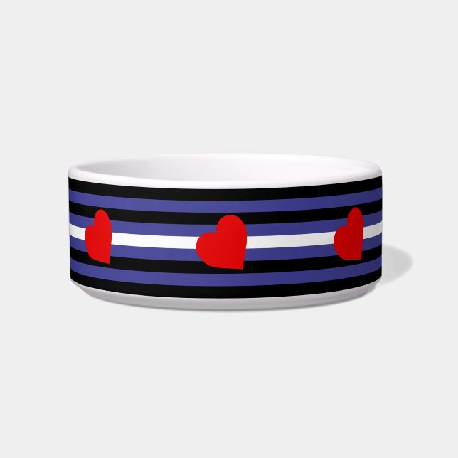 Leather Pride Flag and Heart Bowl (Front)