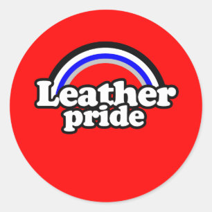 Leather Pride Flag Classic Round Sticker