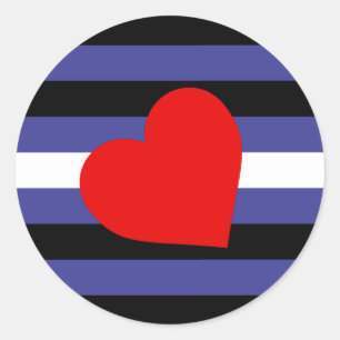 Leather Pride Flag Classic Round Sticker