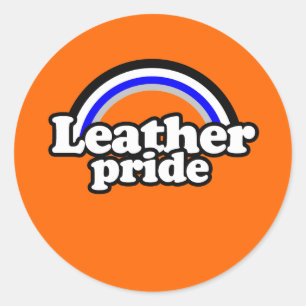Leather Pride Flag Classic Round Sticker