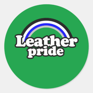 Leather Pride Flag Classic Round Sticker