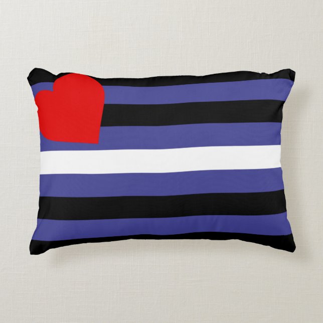 Leather Pride Flag Decorative Cushion (Front)