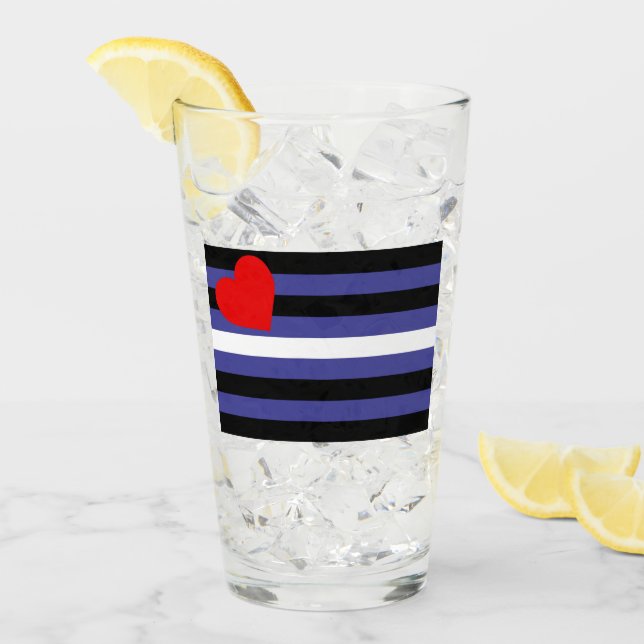 Leather Pride Flag Glass (Front Ice)