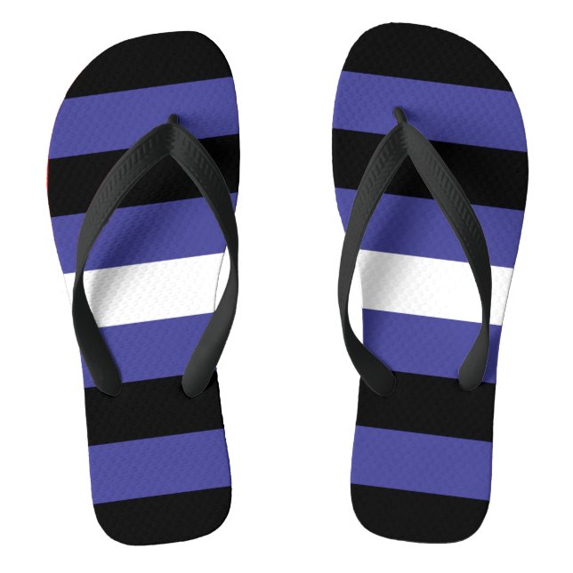 Leather Pride Flag Jandals (Footbed)