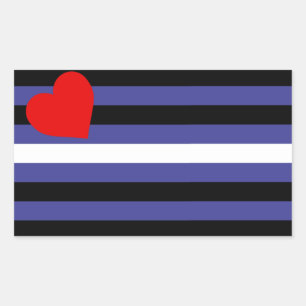 Leather Pride Flag Rectangular Sticker