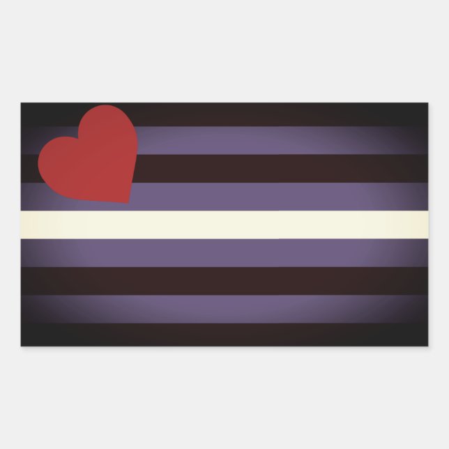 Leather Pride Flag Rectangular Sticker (Front)