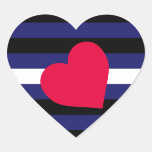 Leather Pride Heart Sticker
