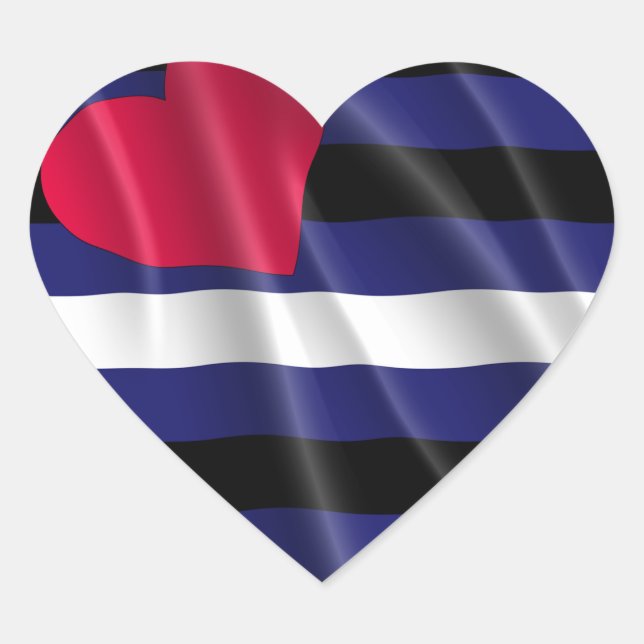 LEATHER PRIDE HEART STICKER (Front)